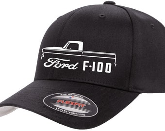 1967-72 Ford F100 Pickup Truck Classic Outline Design Flexfit 6277 Baseball Hat Cap