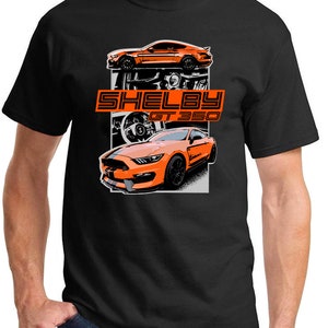 2016-20 Shelby GT350 Mustang Orange Car Full Color Design Tshirt
