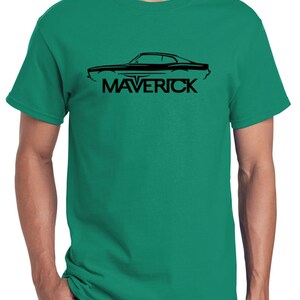 1971-77 Ford Maverick Classic Color Outline Design Tshirt 1971-77 Ford Maverick Classic Color Outline Design Tshirt