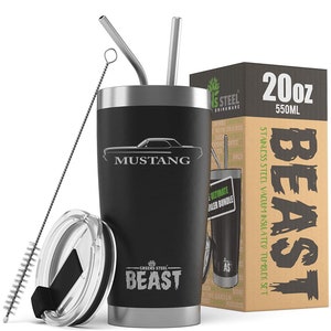 1964 Ford Mustang Coupe Outline Design Beast 20oz / 30oz Stainless Steel Tumbler