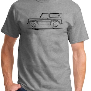 1966-77 Ford Bronco 4x4 Truck Redline Design Tshirt