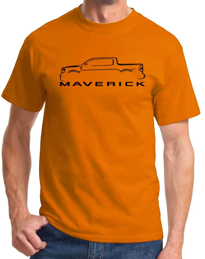 Ford Maverick Classic Outline Ladies T-Shirt - 100% Cotton Heavyweight Shirt, Royal Blue, Sizes S-XXL - View #8