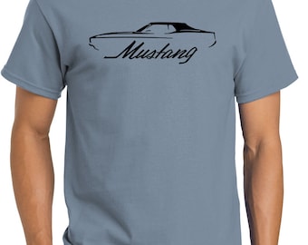 1971 1972 Ford Mustang Hardtop Classic Outline Design Tshirt
