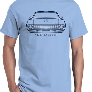 1972 AMC Javelin Classic Front End Profile Design Tshirt