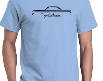 1964 1965 Ford Falcon Hardtop Classic Outline Design Tshirt