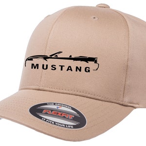 1999-04 Ford Mustang Convertible Classic Outline Design Flexfit 6277 Baseball Hat Cap
