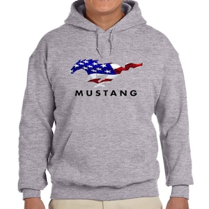 Ford Mustang USA Pony Logo Design Hoodie Sweatshirt