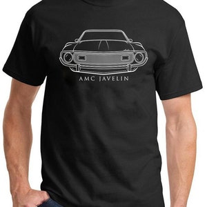 1973 1974 AMC Javelin Classic Front End Profile Design Tshirt