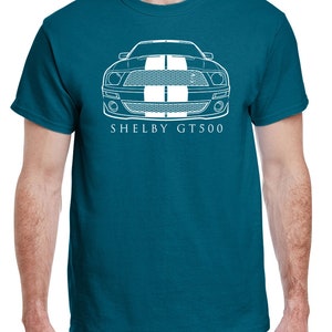 2007-09 Shelby GT500 Mustang Full Stripes Front End Profile Design Tshirt