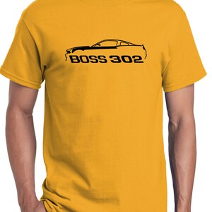 2012 2013 Ford Boss 302 Mustang Classic Outline Design Tshirt