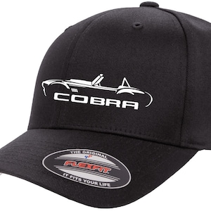 Shelby Cobra Exotic Car Classic Outline Design Flexfit 6277 Baseball Hat Cap