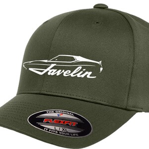 1971-74 AMC Javelin Classic Outline Design Flexfit 6277 Baseball Hat Cap