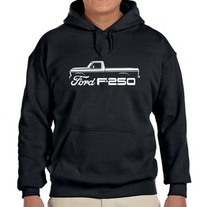 1973-77 Ford F250 Pickup Truck Diseño de contorno clásico Sudadera con capucha