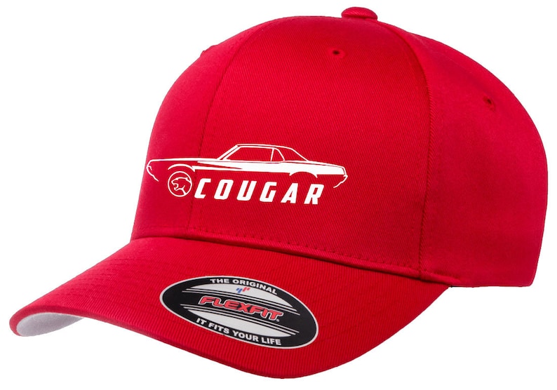 1967 1968 Mercury Cougar Coupe Classic Color Outline Design Hat Cap 1967 1968 Mercury Cougar Coupe Classic Color Outline Design Hat Cap