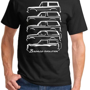 1966-2022 Ford Bronco 4x4 Truck Evolution Design Tshirt