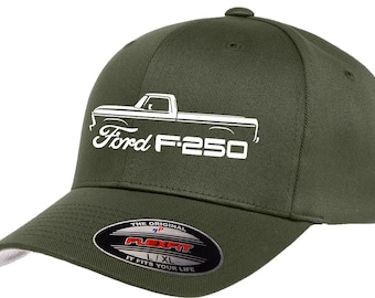 1973-77 Ford F250 Pickup Classic Outline Design Flexfit 6277 Casquette de chapeau de baseball