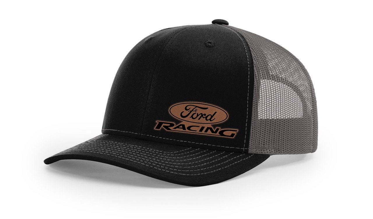 Ford Racing Laser Engraved Leather Patch Richardson 112 Trucker Hat