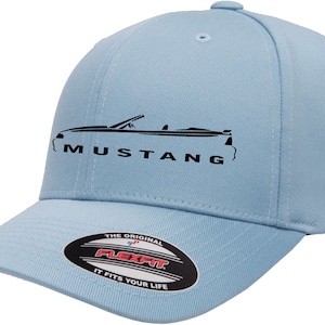 1994-98 Ford Mustang Convertible Classic Outline Design Flexfit 6277 Baseball Hat Cap