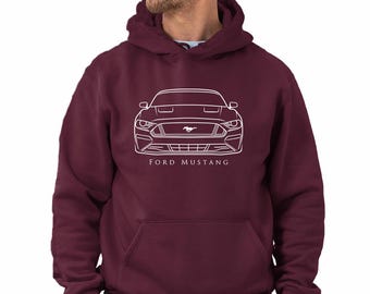 Sudadera con capucha de diseño frontal del Ford Mustang 2018-20