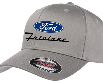 1966-69 Ford Falcon Hardtop Outline Flexfit Hat – Athletic Baseball Cap | Mid-Profile, Structured | Sm/Med & Lar/XL Sizes
