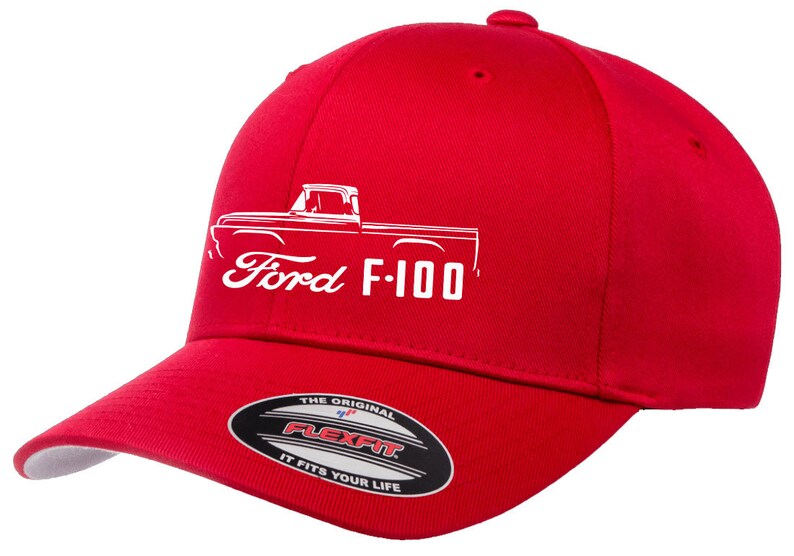 Vintage Ford F1 Pickup Truck Outline Baseball Cap - Flexfit Mesh Trucker Hat For Guys