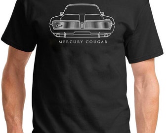 1967 1968 Mercury Cougar Front End Profile Design Tshirt