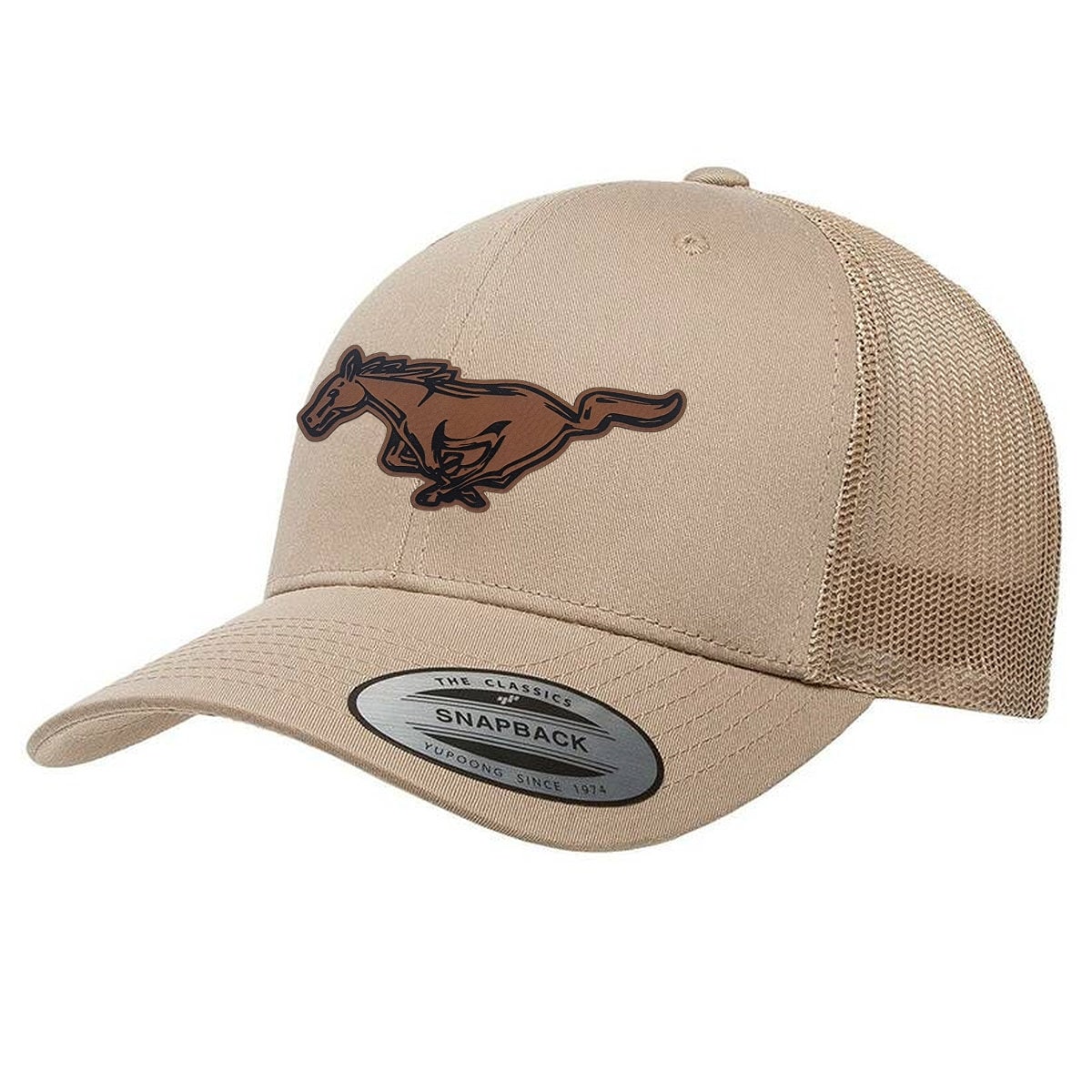 Ford Mustang Running Horse Leather Patch Trucker Hat - Etsy