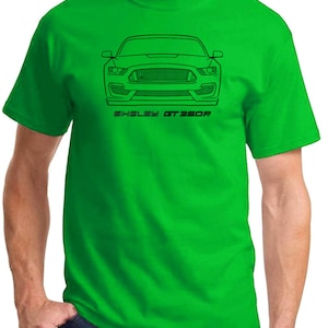 2016-20 Shelby GT350R Mustang Stripe Delete Front End Profile Design Tshirt