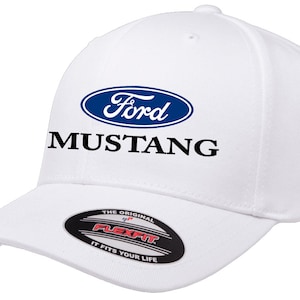 Ford Mustang Logo Classic Design Flexfit 6277 Baseball Hat Cap