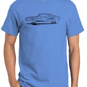 1968 Shelby GT350 Mustang Fastback Redline Design Tshirt