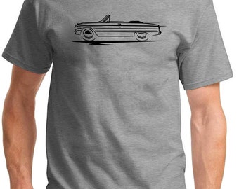 1960-63 Ford Falcon Convertible Redline Design Tshirt