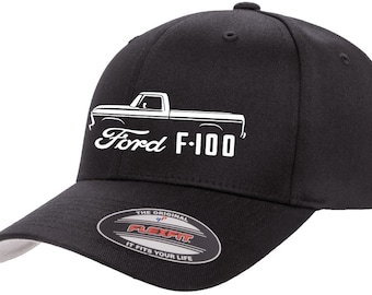 1973-77 Ford F100 Pickup Truck Classic Outline Design Flexfit 6277 Baseball Hat Cap