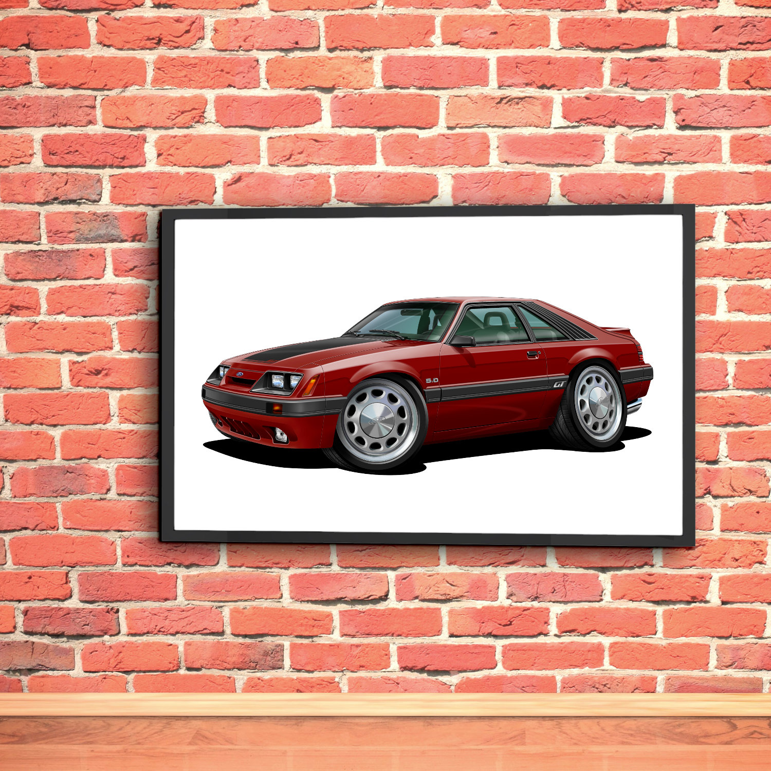 1985 1986 Ford Mustang GT 5.0 Hatchback Wall Art Poster - Etsy