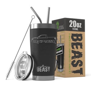 2010-14 Ford SVT Raptor F150 4x4 Truck Classic Outline Design Beast 20oz / 30oz Stainless Steel Tumbler
