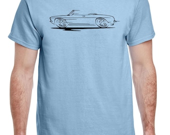 1965-69 Corvair Convertible Camiseta de Diseño Redline