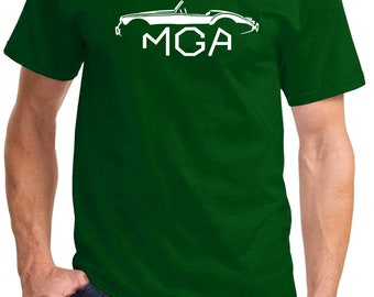T-Shirt mit klassischem Umriss-Design für MG MGA Cabrio-Sportwagen