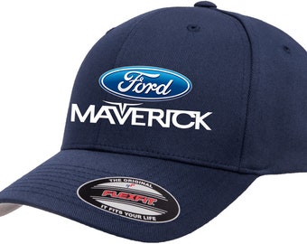 Ford Maverick Logo Classic Design Flexfit 6277 Baseball Hat Cap