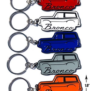 1966-77 Ford Bronco Truck Classic Outline Design Full Color Keychain NEW