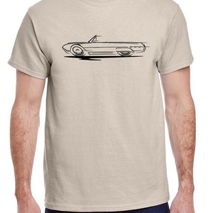 1961 1962 1963 Ford Thunderbird Convertible Redline Design Tshirt