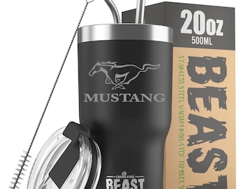 Ford Mustang Running Horse Logo, Laser Engraved 20oz Tumbler