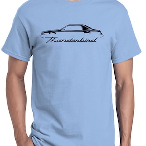 1983-88 Ford Thunderbird Classic Outline Design Tshirt