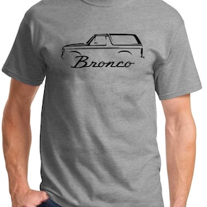 1987-91 Ford Bronco Truck Classic Outline Design Tshirt