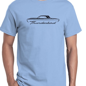 1964 1965 1966 Ford Thunderbird Hardtop Classic Outline Design Tshirt