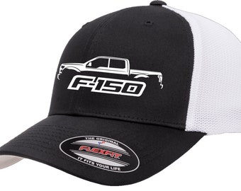 2015-20 Ford F150 Pickup Truck Classic Outline Design Flexfit 6511 Trucker Baseball Hat Cap