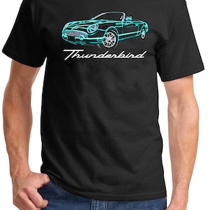 2002-05 Ford Thunderbird Convertible Neon Design Full Color Tshirt