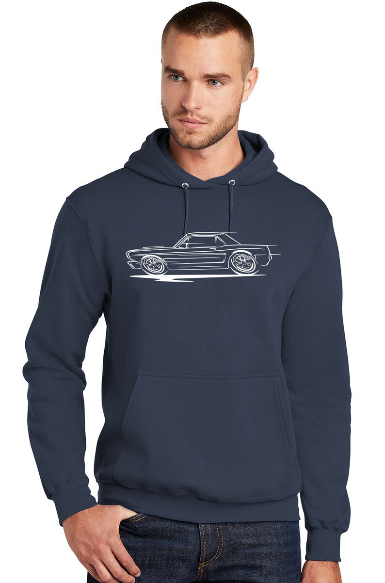 1965 1966 Ford Mustang Coupe Classic Redline Design Hoodie | Etsy