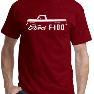 1973-77 Ford F100 Pickup Truck Classic Outline Design Tshirt