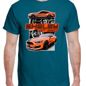 2016-20 Shelby GT350 Mustang Orange Car Full Color Design Tshirt