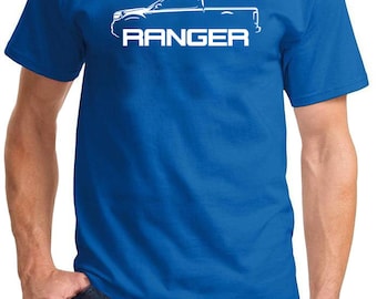 2019 2020 2021 Ford Ranger Super Cab Pickup Truck Classic Outline Design Tshirt