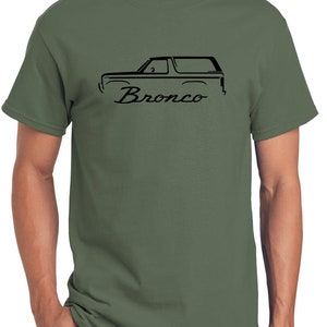 1980-86 Ford Bronco Truck Classic Outline Design Tshirt